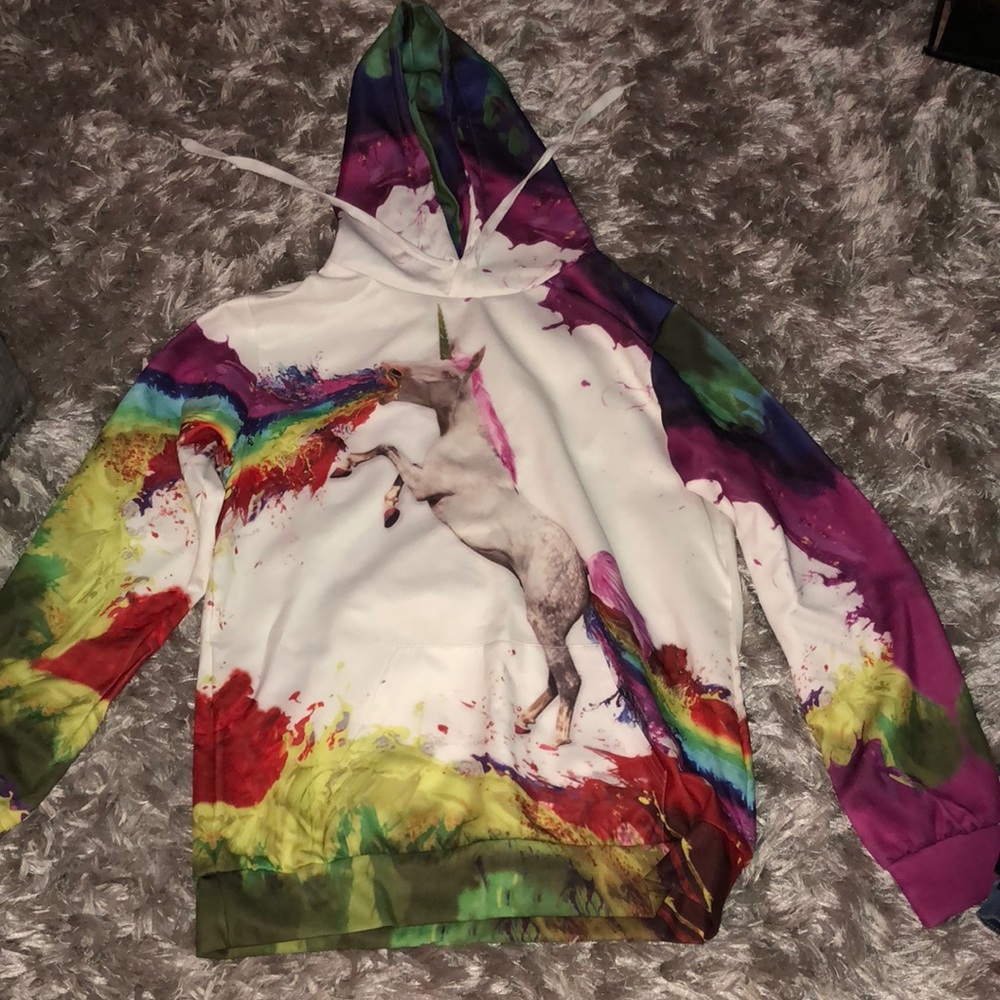 Rainbow unicorn hoodie